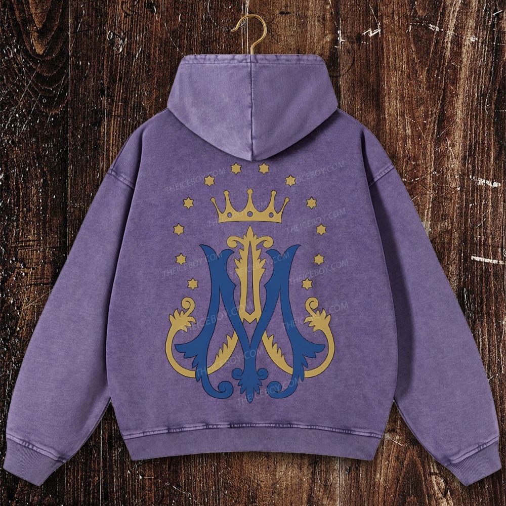 Nomen Mariae Classic Christian Washed Hoodie