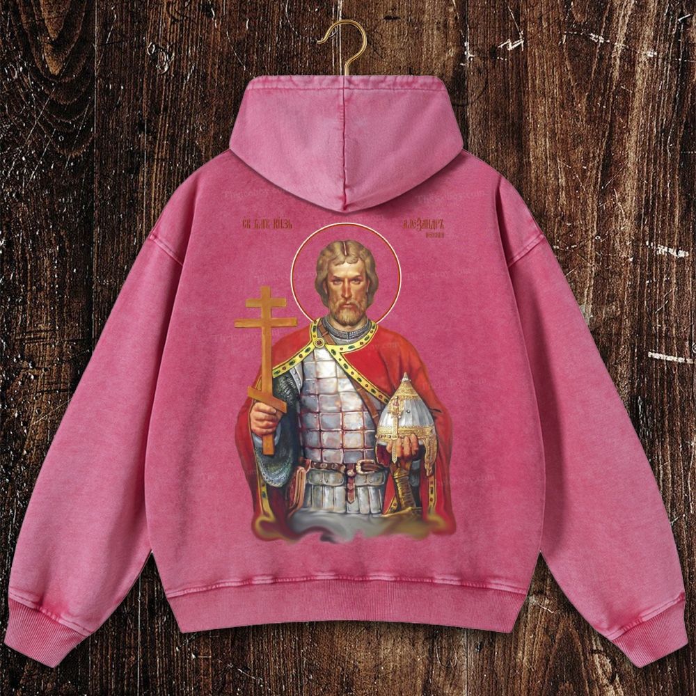 Alexander Nevsky Christian Washed Hoodie