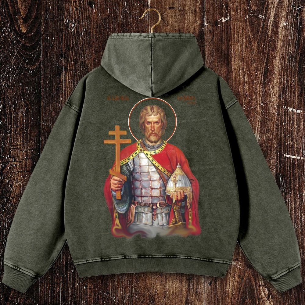 Alexander Nevsky Christian Washed Hoodie