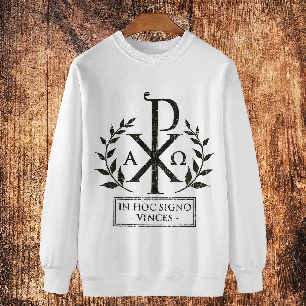In This Sign Thou Shalt Conquer Cotton Crewneck Sweatshirt
