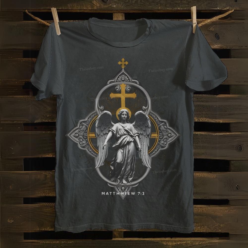 Matthew 7:3 Jesus Cotton T-shirt