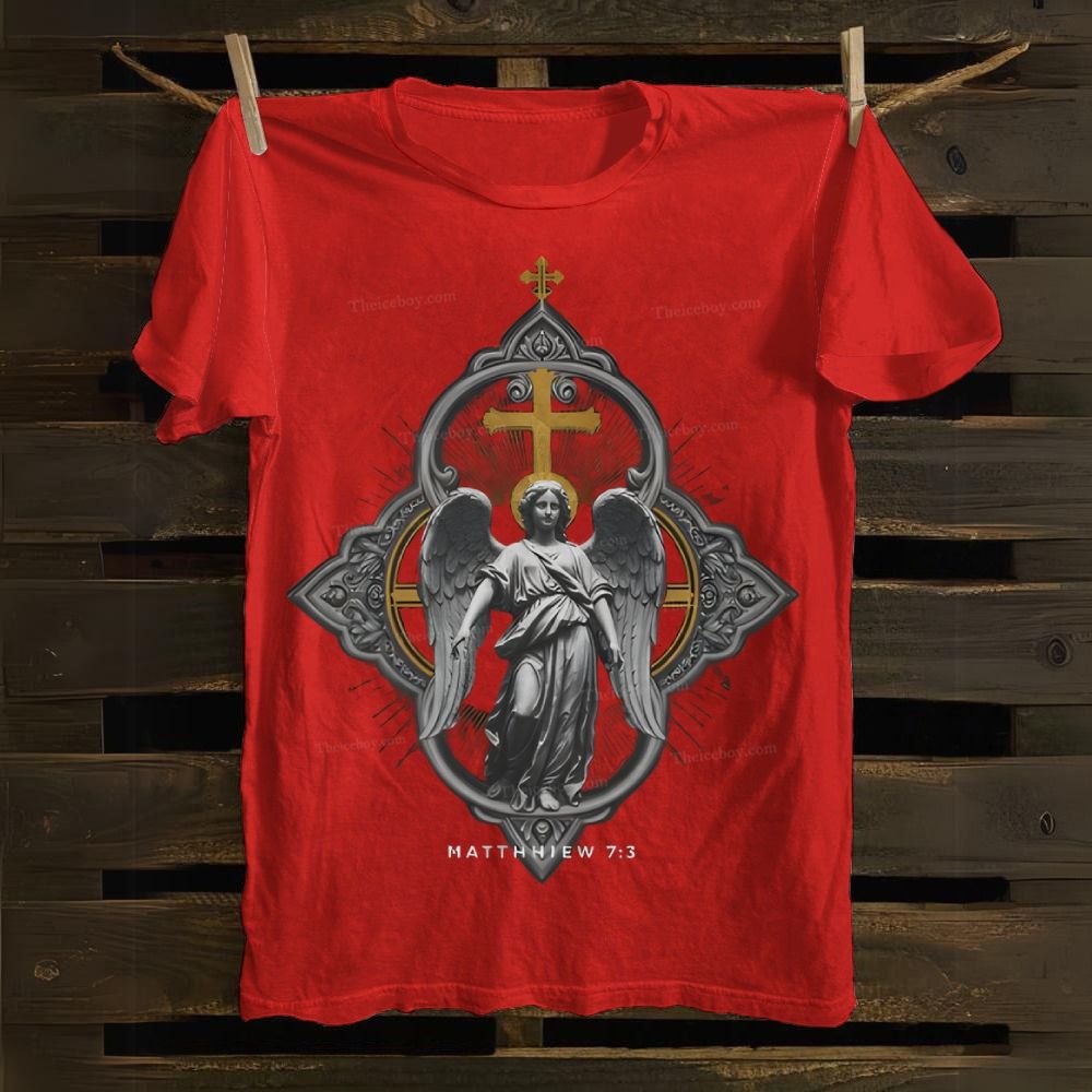 Matthew 7:3 Jesus Cotton T-shirt