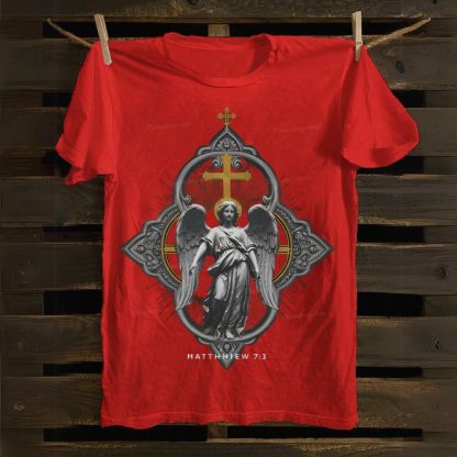 Matthew 7:3 Jesus Cotton T-shirt