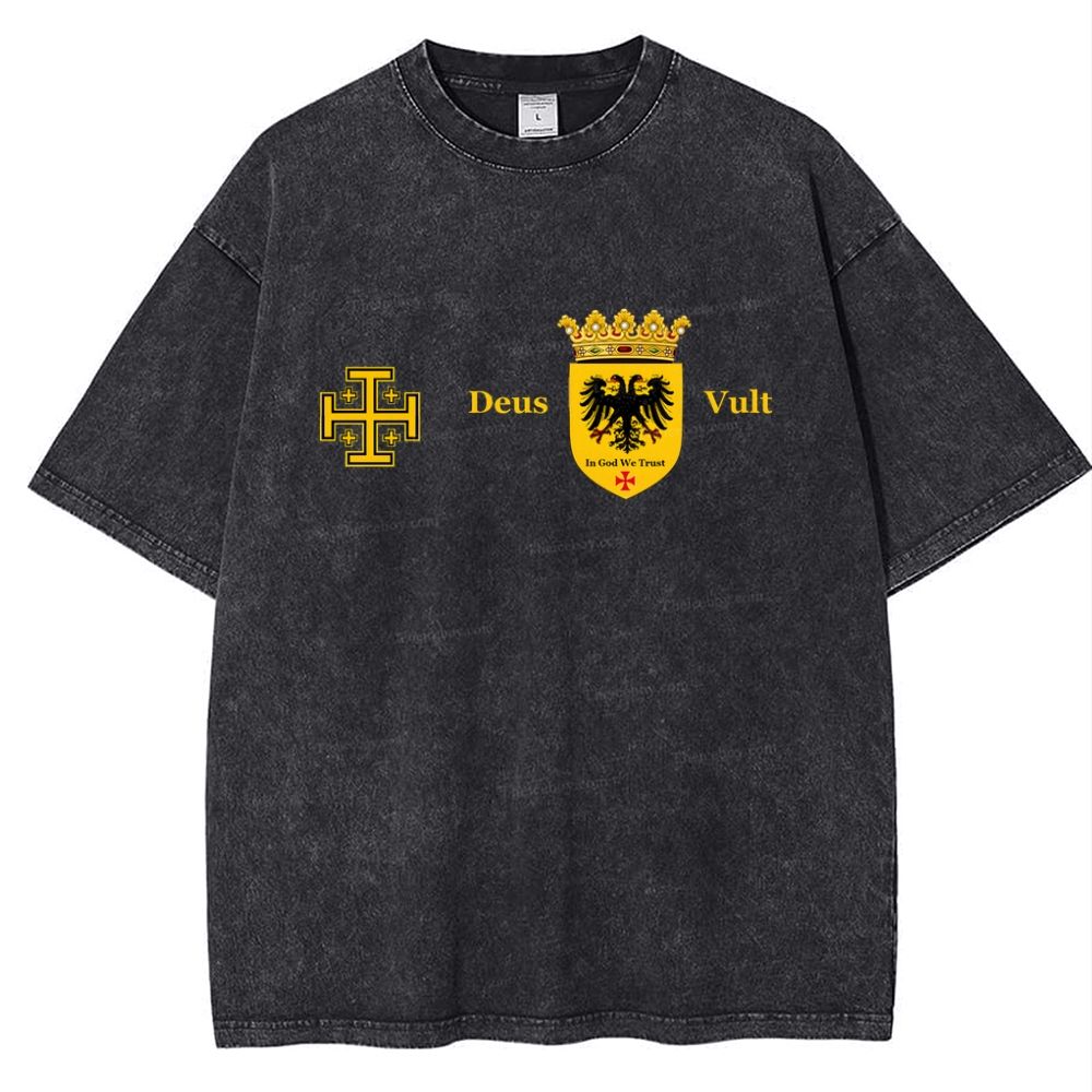 Deus Vult Snowflake Vintage Cotton T-Shirt