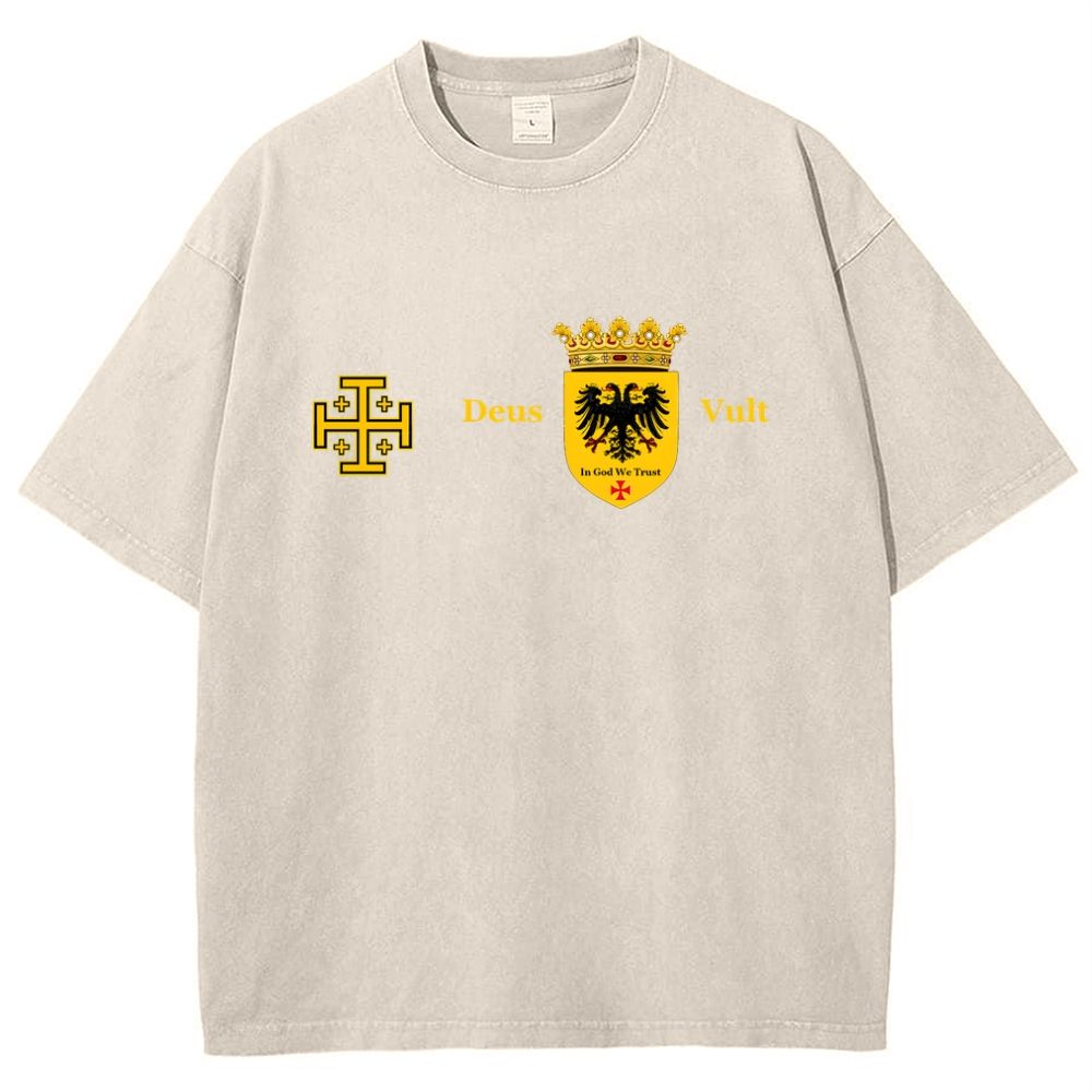 Deus Vult Snowflake Vintage Cotton T-Shirt