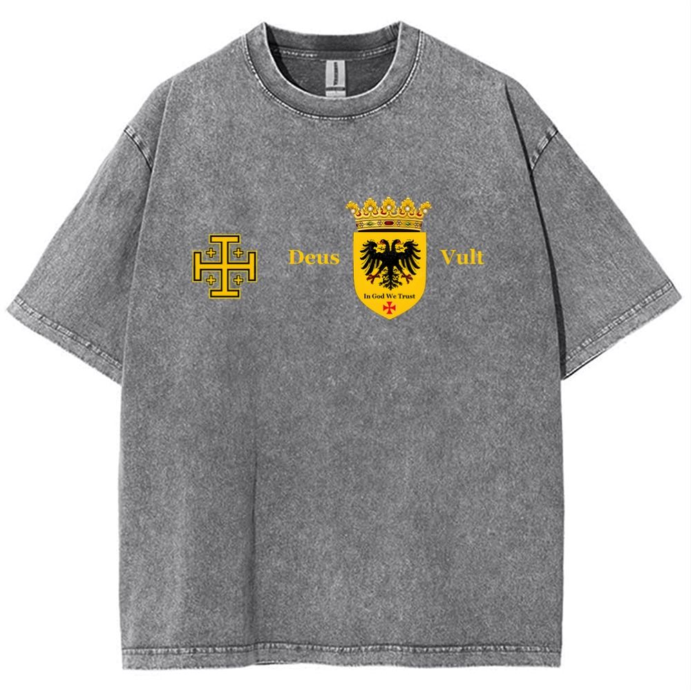 Deus Vult Snowflake Vintage Cotton T-Shirt