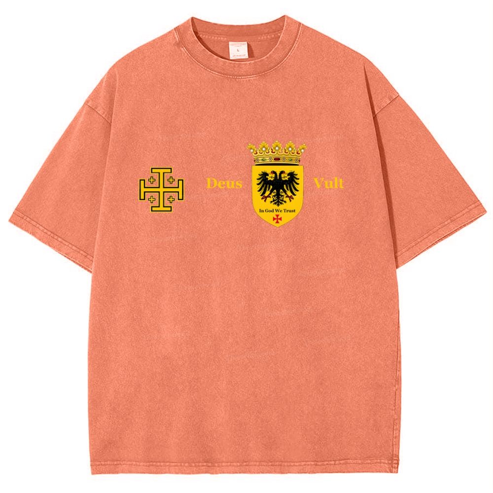 Deus Vult Snowflake Vintage Cotton T-Shirt