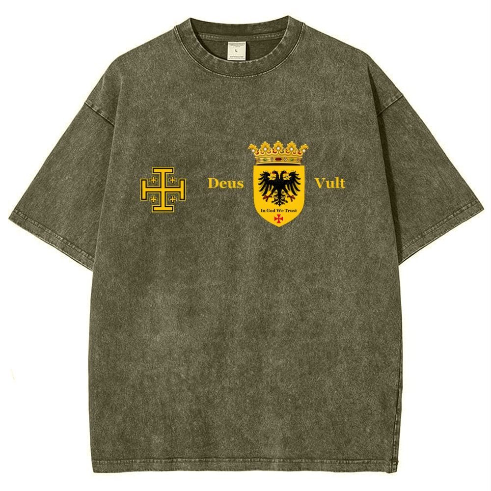 Deus Vult Snowflake Vintage Cotton T-Shirt