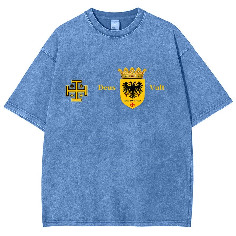 Deus Vult Snowflake Vintage Cotton T-Shirt