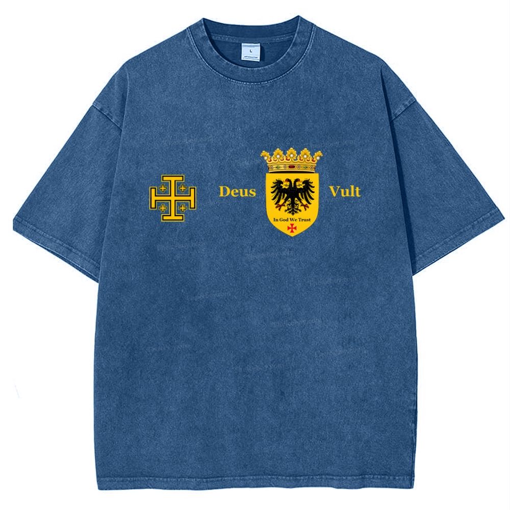 Deus Vult Snowflake Vintage Cotton T-Shirt