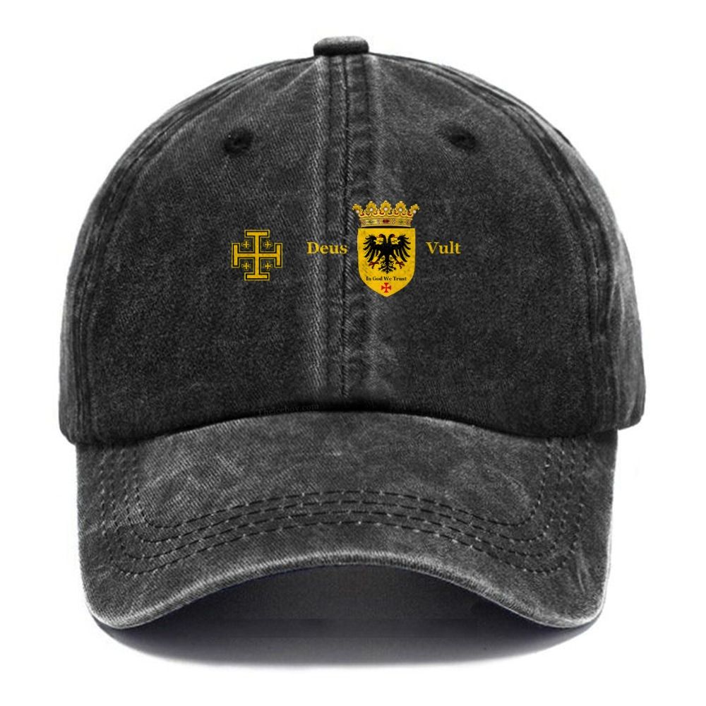 Deus Vult Unisex Vintage Casual Washed Cap