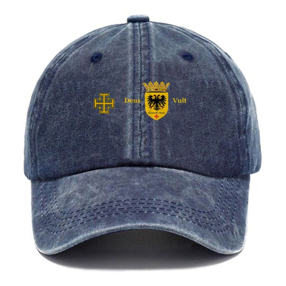 Deus Vult Unisex Vintage Casual Washed Cap