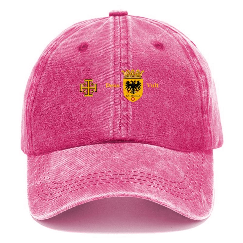 Deus Vult Unisex Vintage Casual Washed Cap
