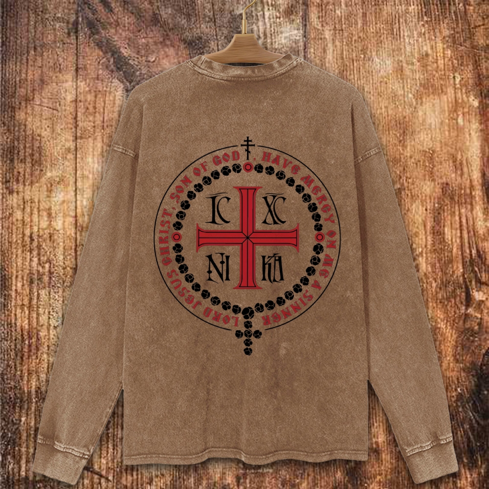 IC XC NI KA Christian Washed Sweatshirt