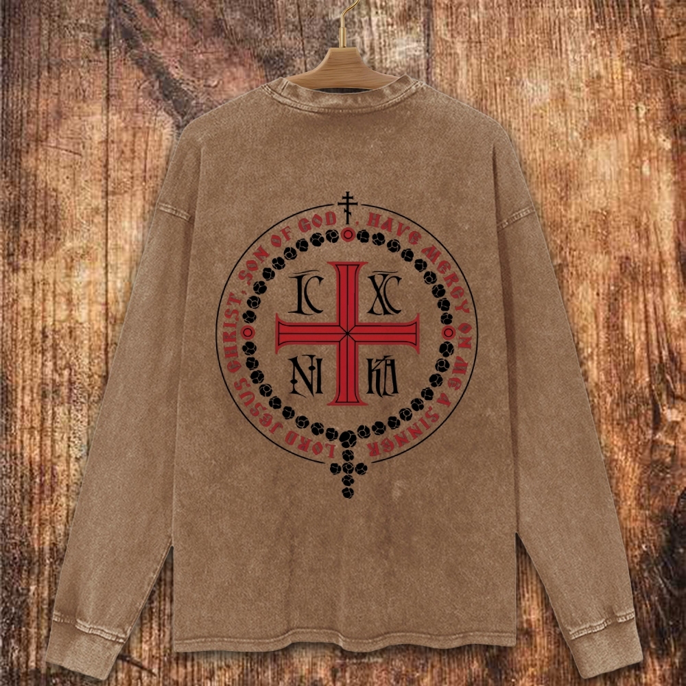 IC XC NI KA Christian Washed Sweatshirt