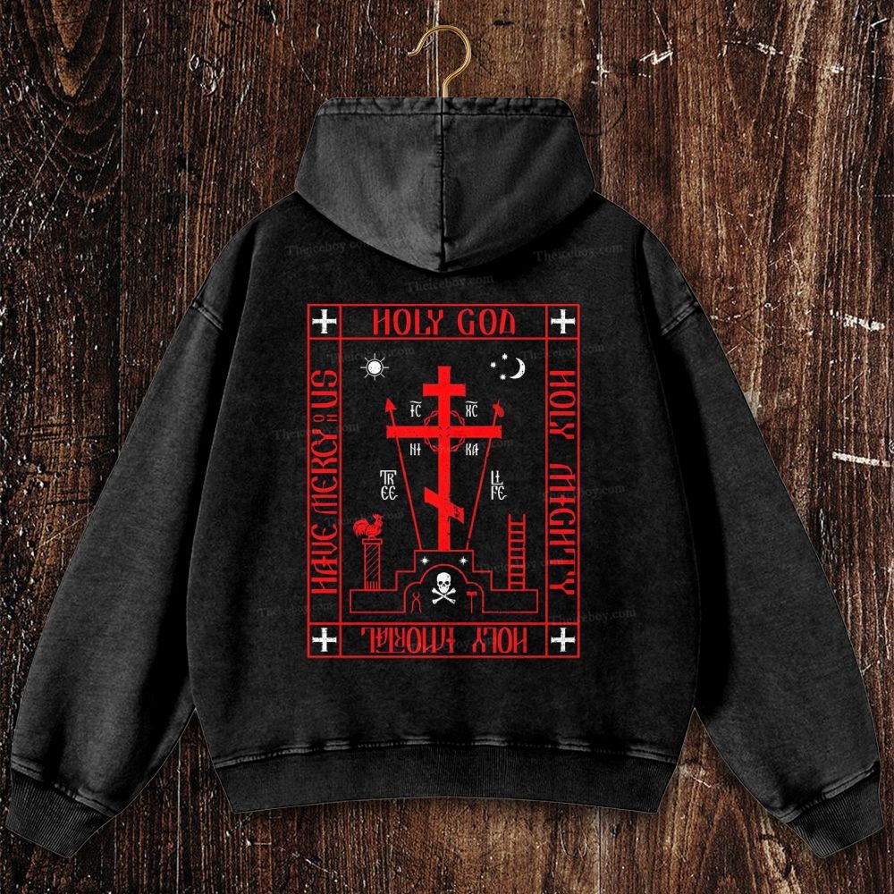 IC xc ni ka  Christian Washed Hoodie
