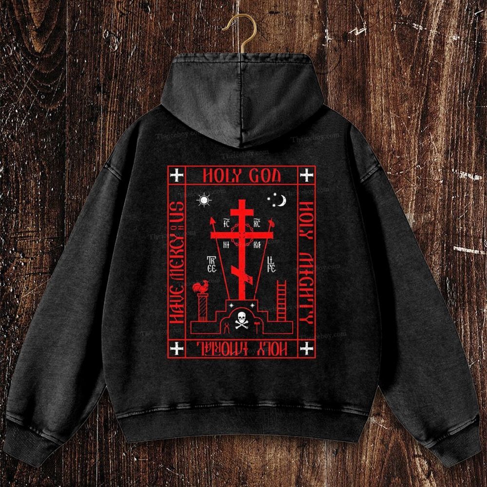 IC xc ni ka Christian Washed Hoodie