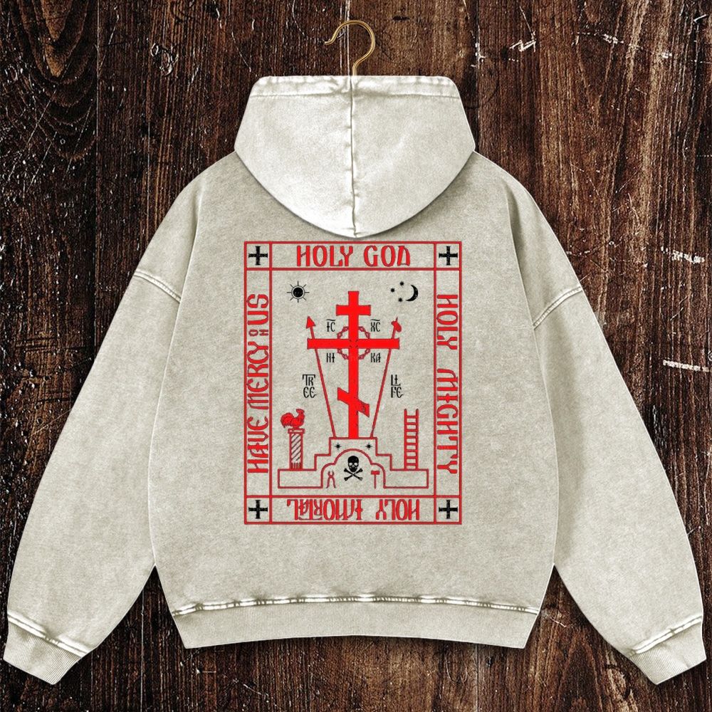 IC xc ni ka  Christian Washed Hoodie
