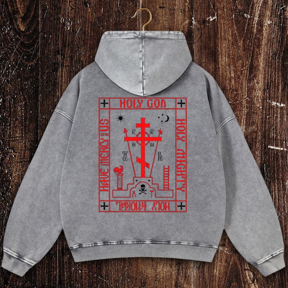IC xc ni ka  Christian Washed Hoodie