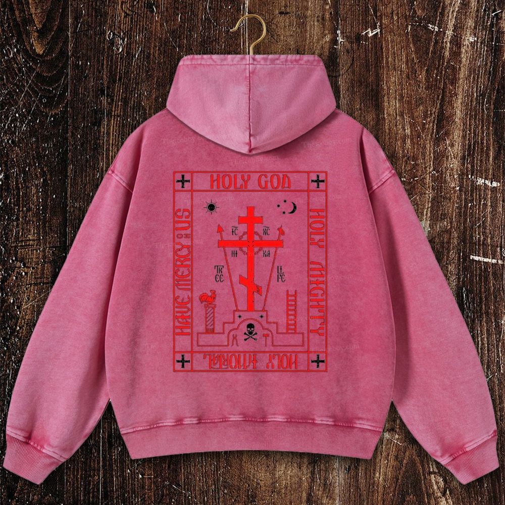 IC xc ni ka  Christian Washed Hoodie
