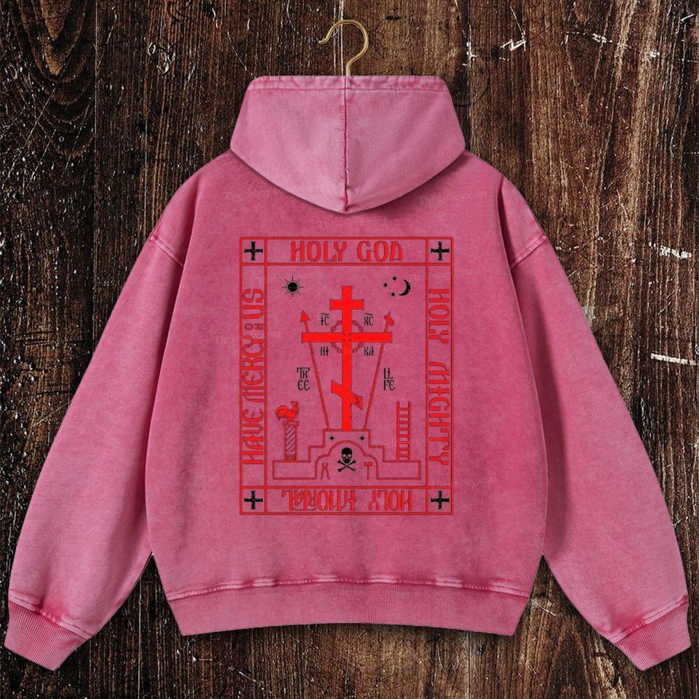 IC xc ni ka  Christian Washed Hoodie