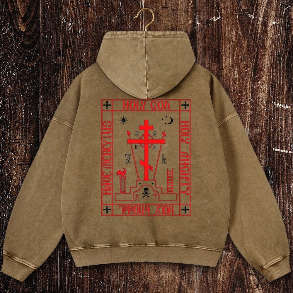 IC xc ni ka  Christian Washed Hoodie