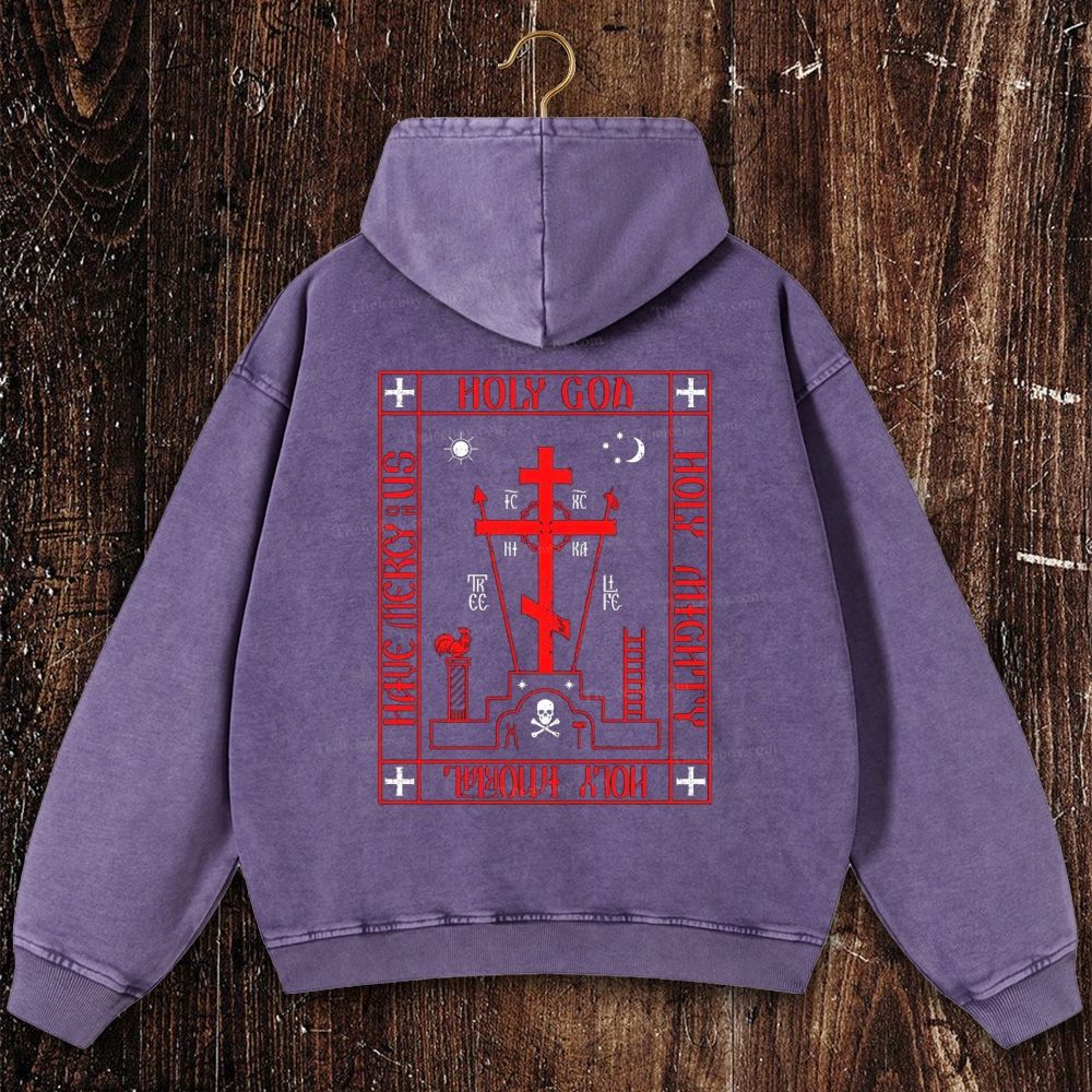 IC xc ni ka  Christian Washed Hoodie