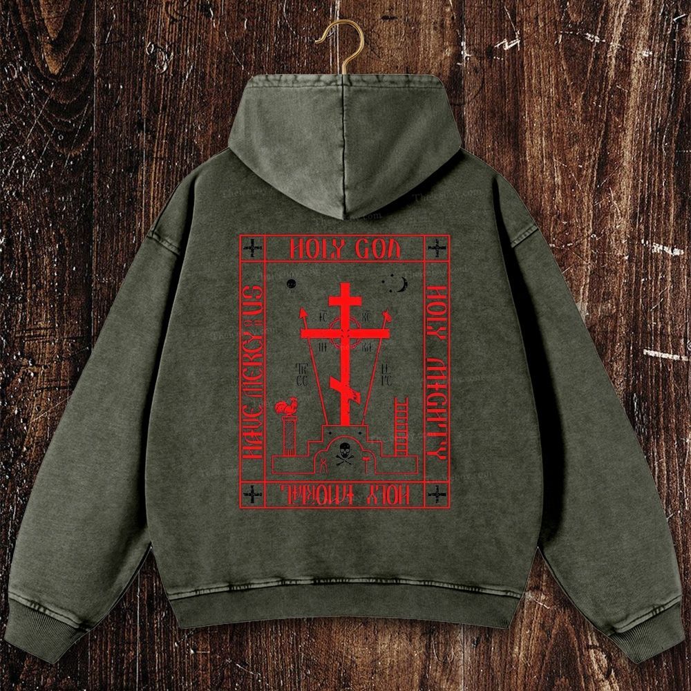 IC xc ni ka  Christian Washed Hoodie
