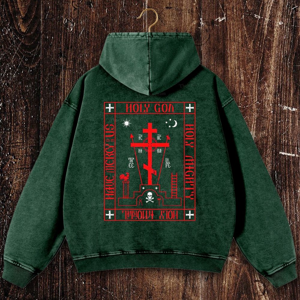 IC xc ni ka  Christian Washed Hoodie