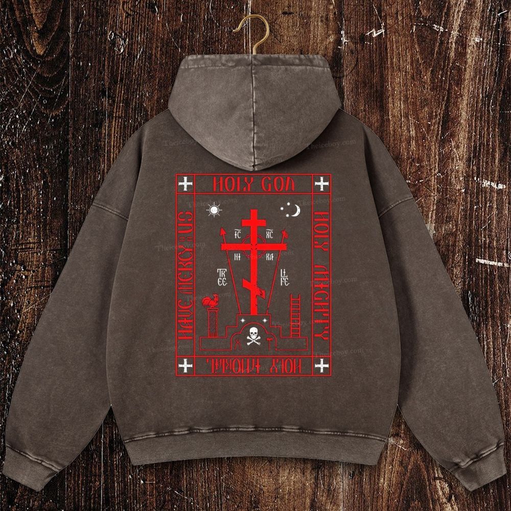IC xc ni ka  Christian Washed Hoodie