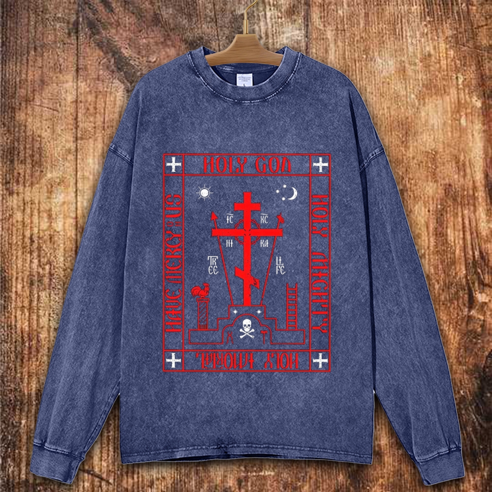 IC xc ni ka Christian Washed Sweatshirt