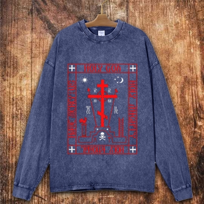 IC xc ni ka Christian Washed Sweatshirt