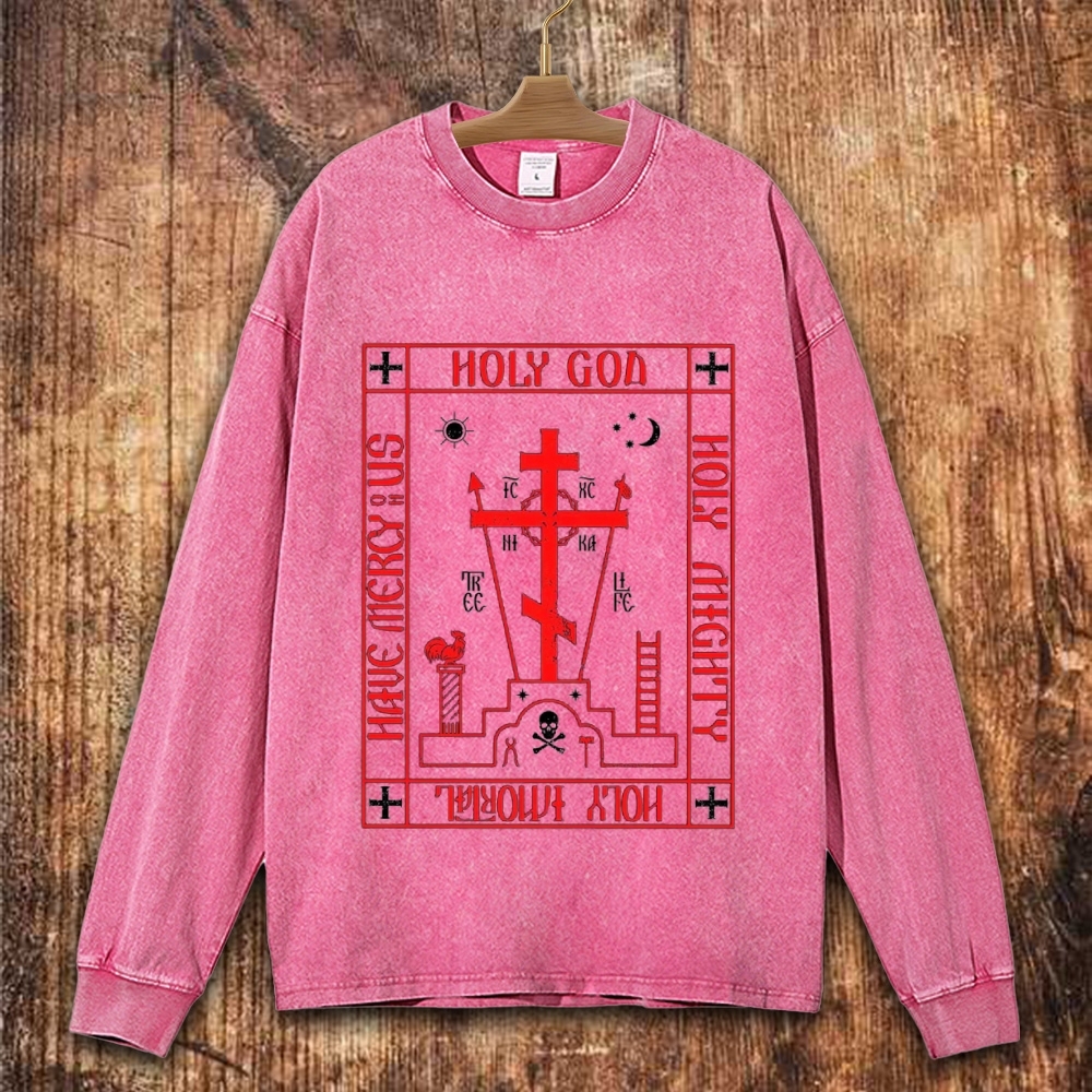 IC xc ni ka Christian Washed Sweatshirt
