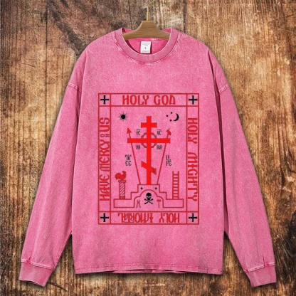 IC xc ni ka Christian Washed Sweatshirt