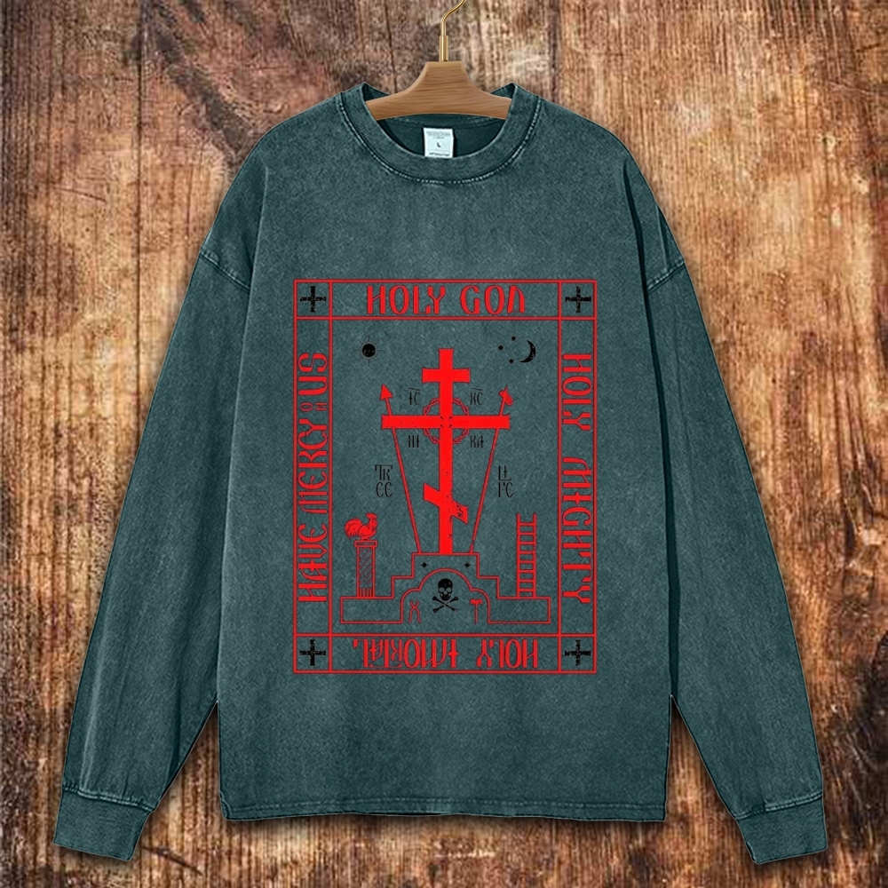 IC xc ni ka Christian Washed Sweatshirt