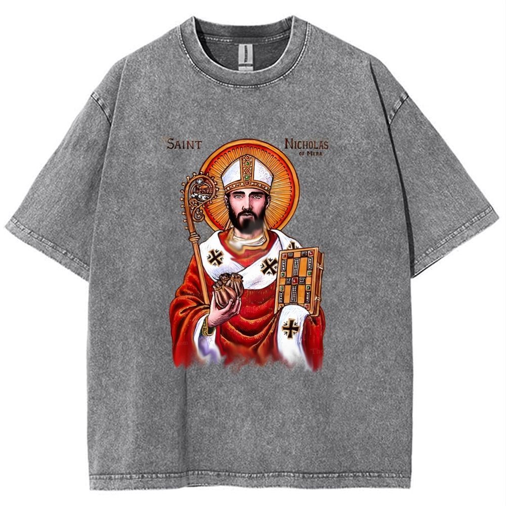 Saint Nicholas Snowflake Vintage Cotton T-Shirt