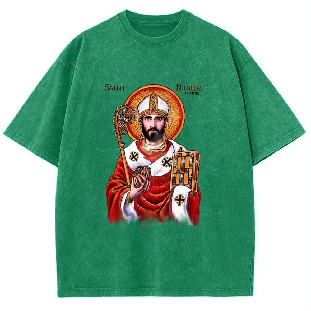 Saint Nicholas Snowflake Vintage Cotton T-Shirt