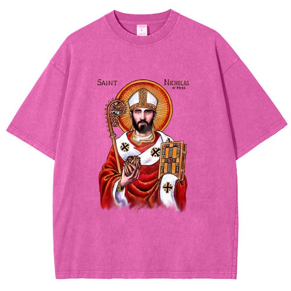 Saint Nicholas Snowflake Vintage Cotton T-Shirt