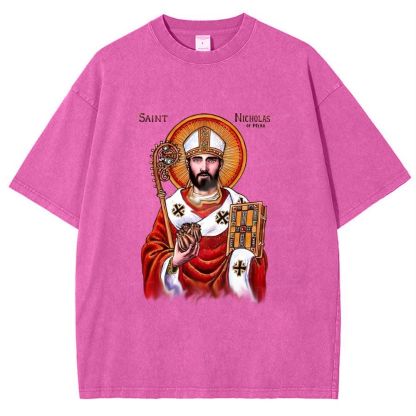 Saint Nicholas Snowflake Vintage Cotton T-Shirt
