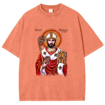Saint Nicholas Snowflake Vintage Cotton T-Shirt