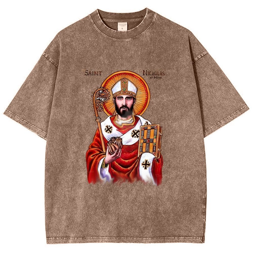 Saint Nicholas Snowflake Vintage Cotton T-Shirt