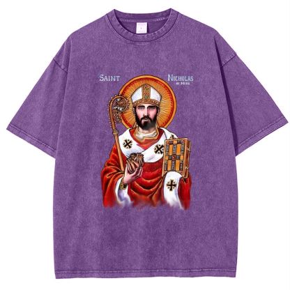 Saint Nicholas Snowflake Vintage Cotton T-Shirt