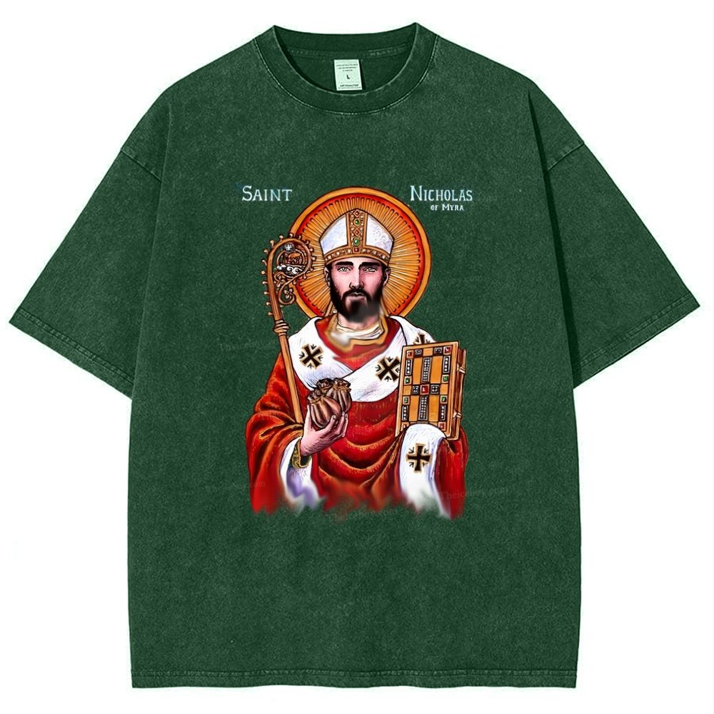 Saint Nicholas Snowflake Vintage Cotton T-Shirt