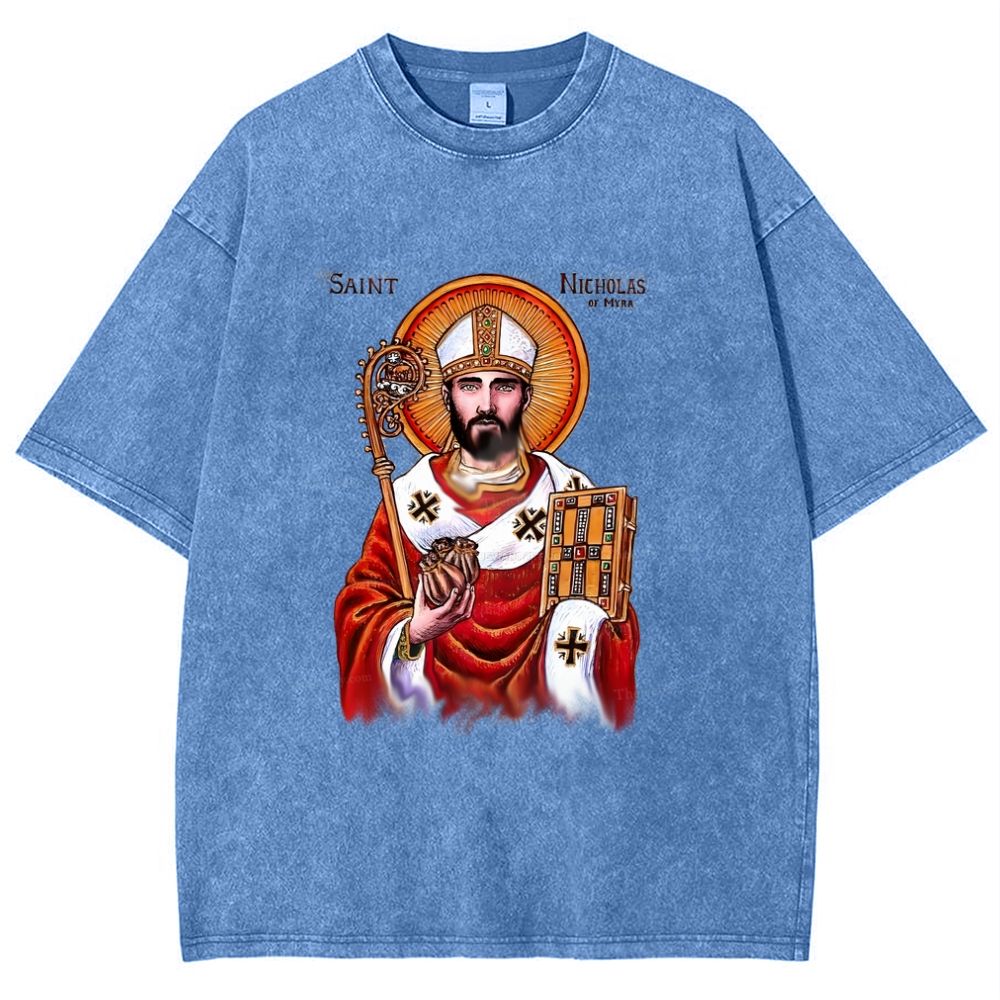 Saint Nicholas Snowflake Vintage Cotton T-Shirt