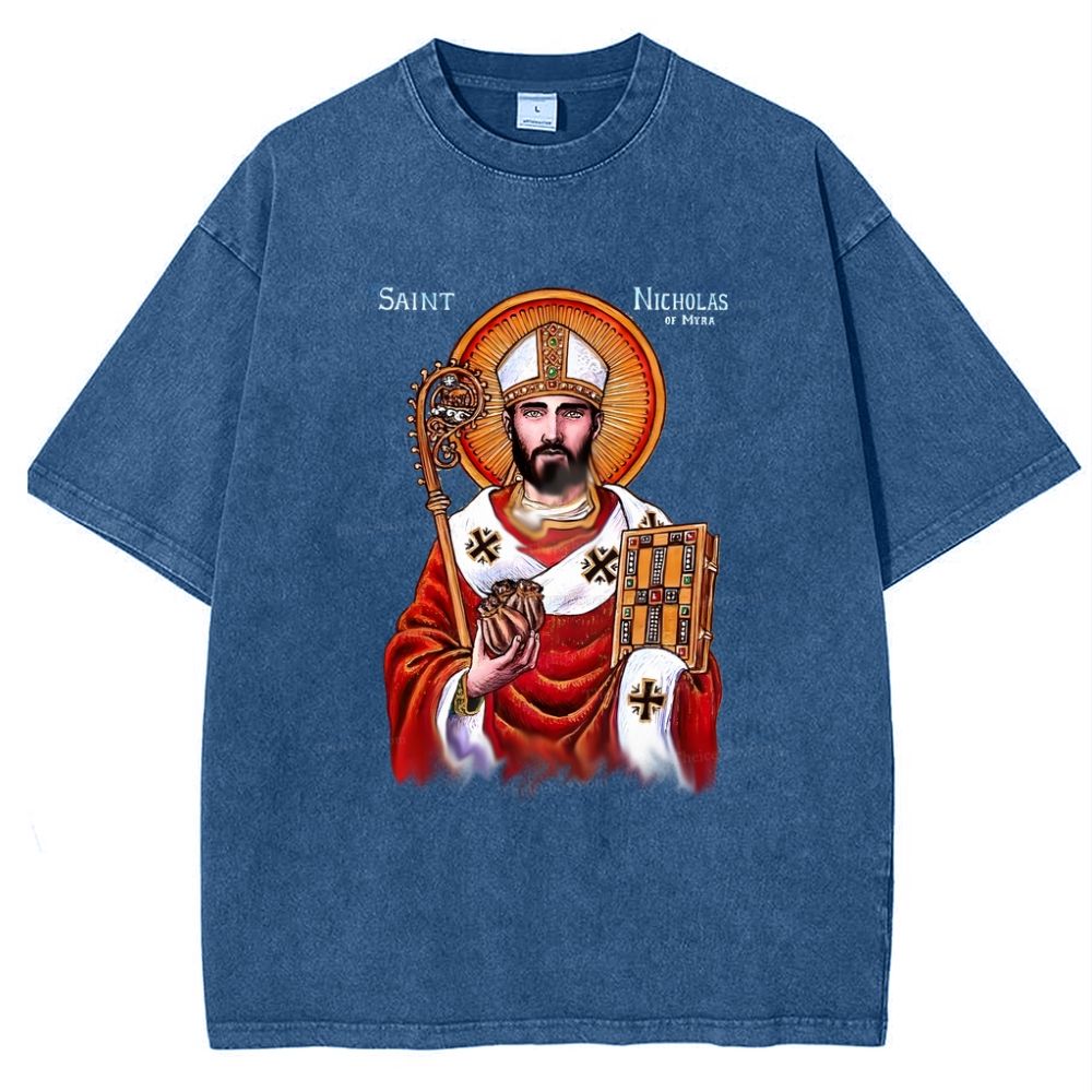 Saint Nicholas Snowflake Vintage Cotton T-Shirt