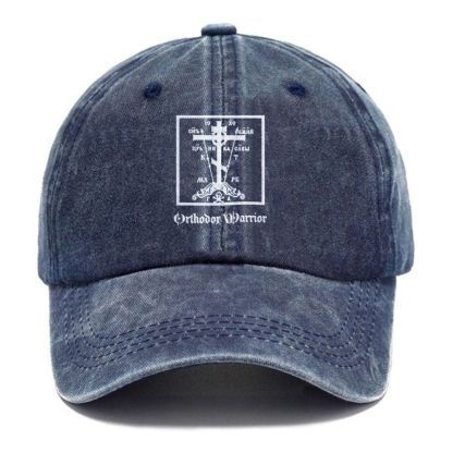 Orthodox Warrior Unisex Vintage Casual Washed Cap