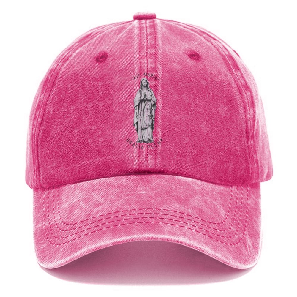 Virgin Mary - Catholic Art Unisex Vintage Casual Washed Cap