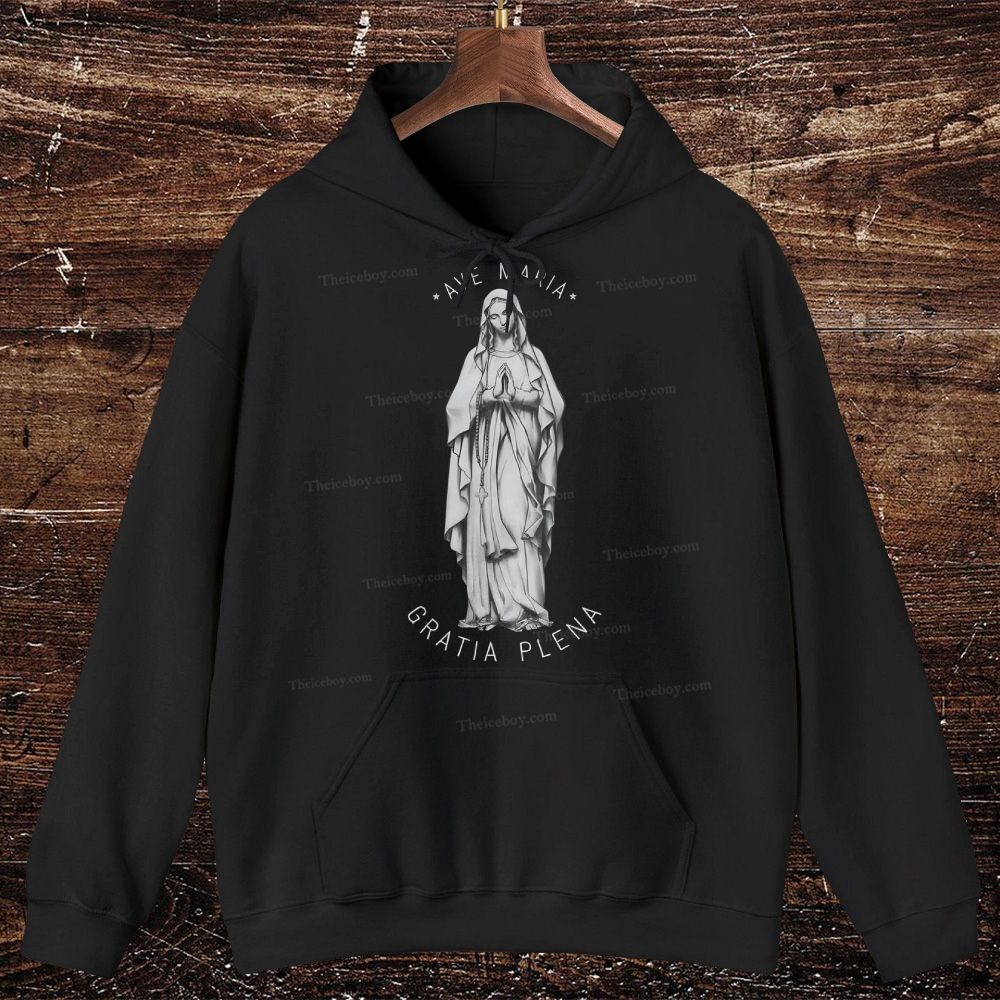 Virgin Mary - Catholic Art Oversized Cotton Hoodies