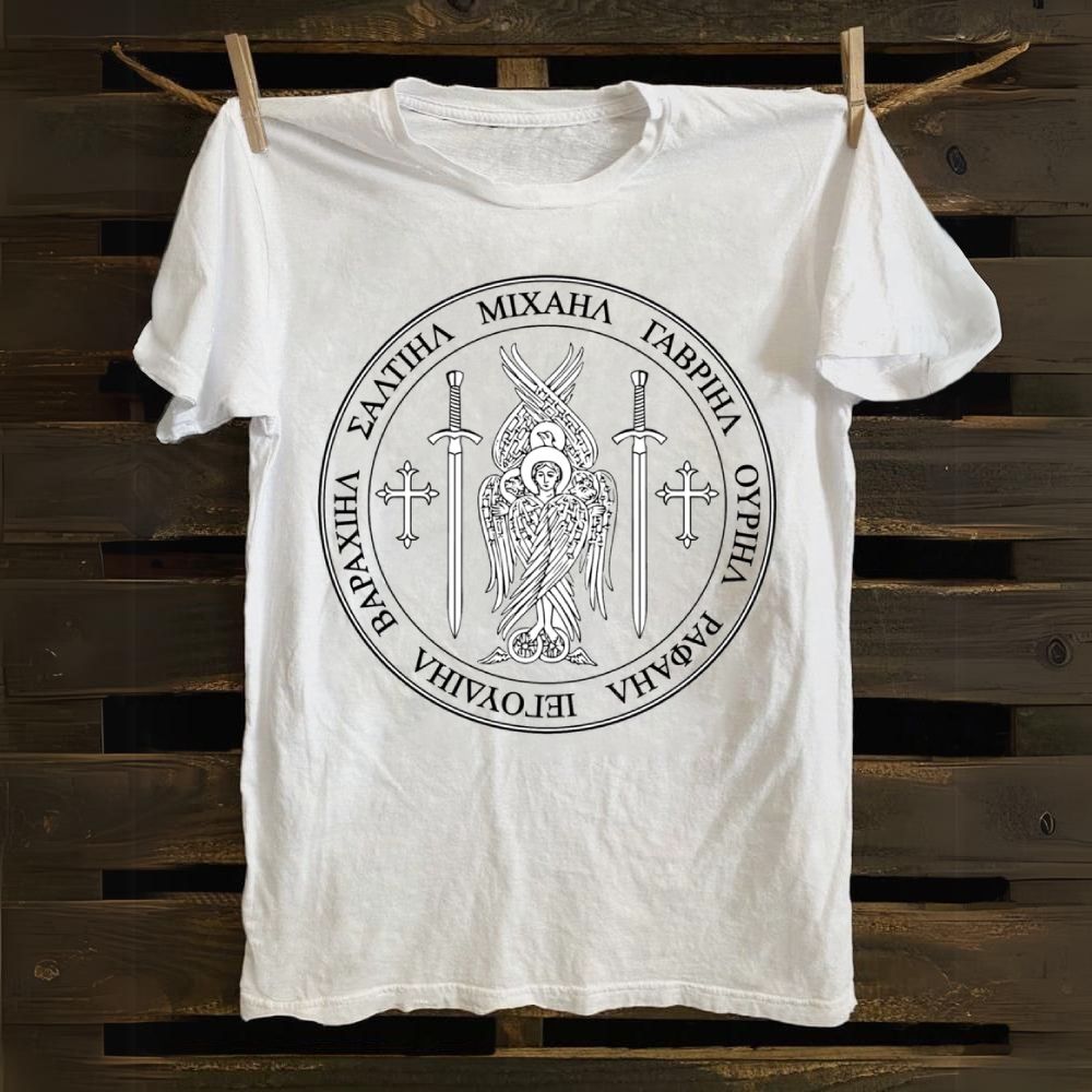 Saint St Michael Archangel Catholic Archangel Angel Defender Cotton T-shirt