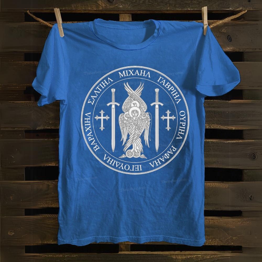 Saint St Michael Archangel Catholic Archangel Angel Defender Cotton T-shirt